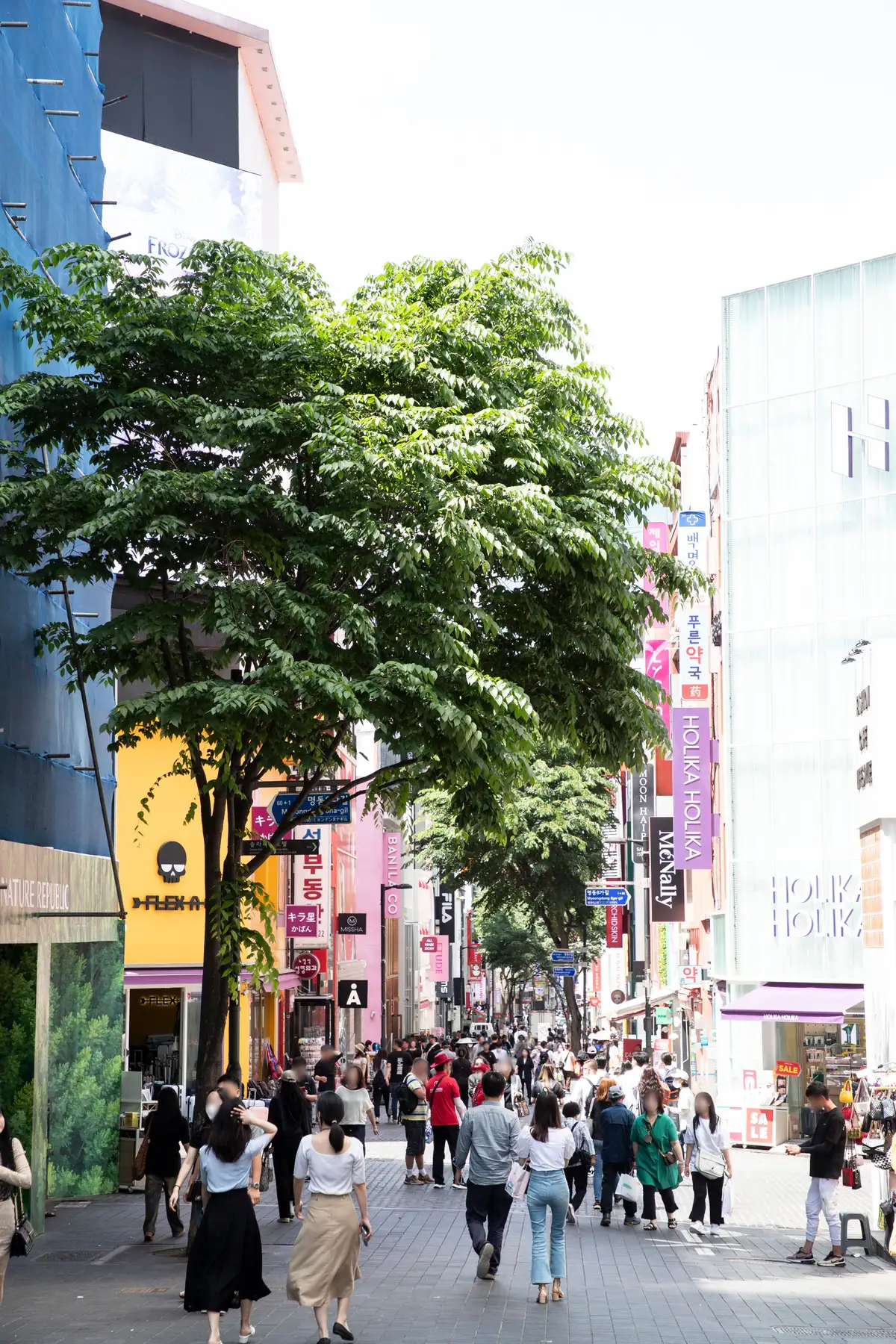 Myeongdong shopping district near Seoul tax-free stores