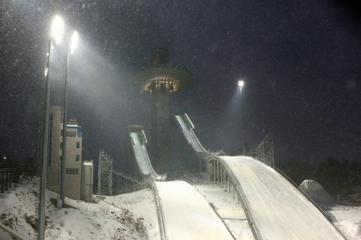 Alpensia ski resort area near the best hotels in Pyeongchang