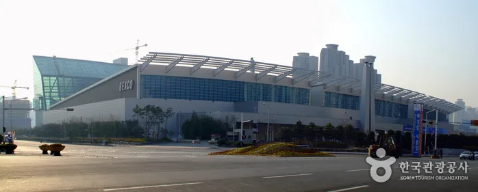 BEXCO exhibition center building in Haeundae for Busan indoor attractions