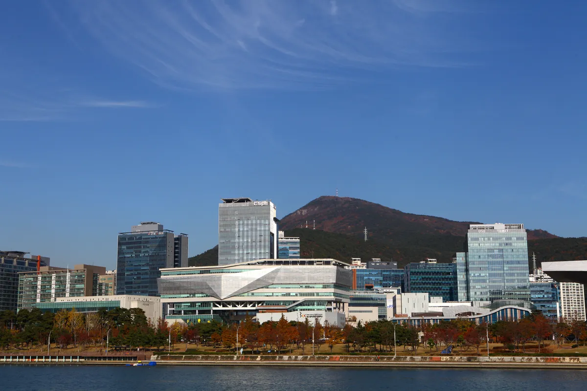Centum City buildings in Busan for tax-free shopping areas