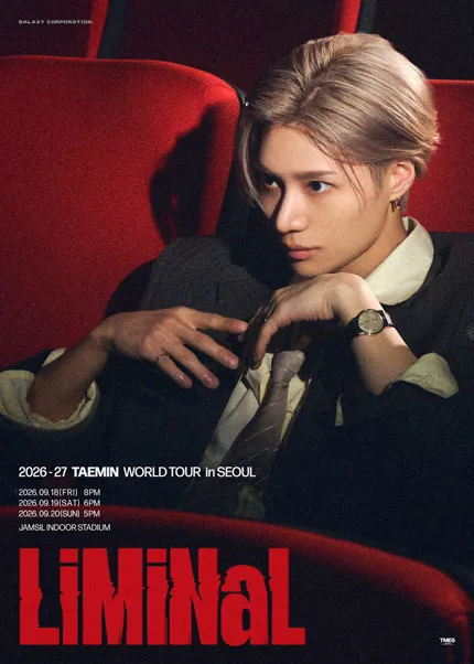 Official TAEMIN LiMiNaL world tour poster for a Seoul concert