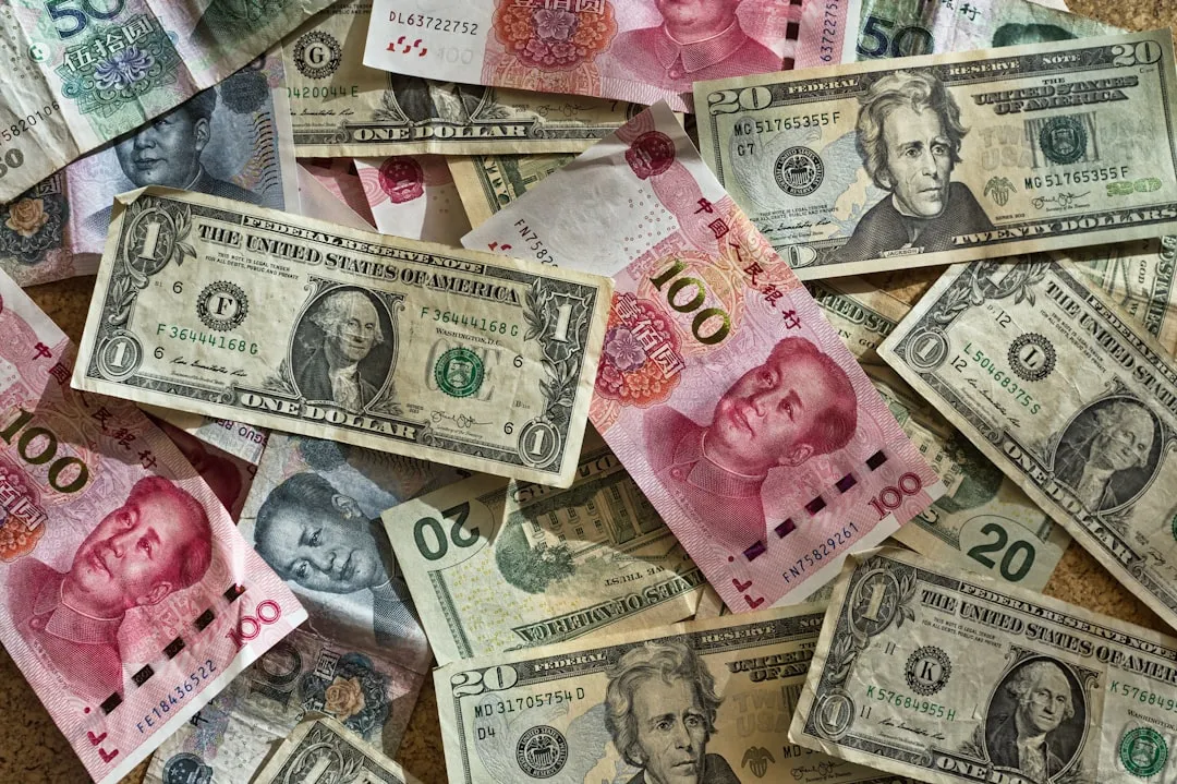International banknotes on a table for cash or card in Korea guide