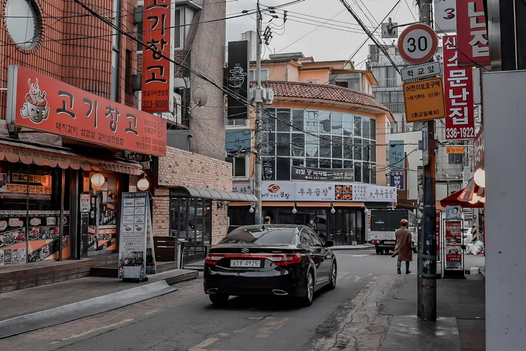 Storefront on a Korean street for cash or card in Korea guide