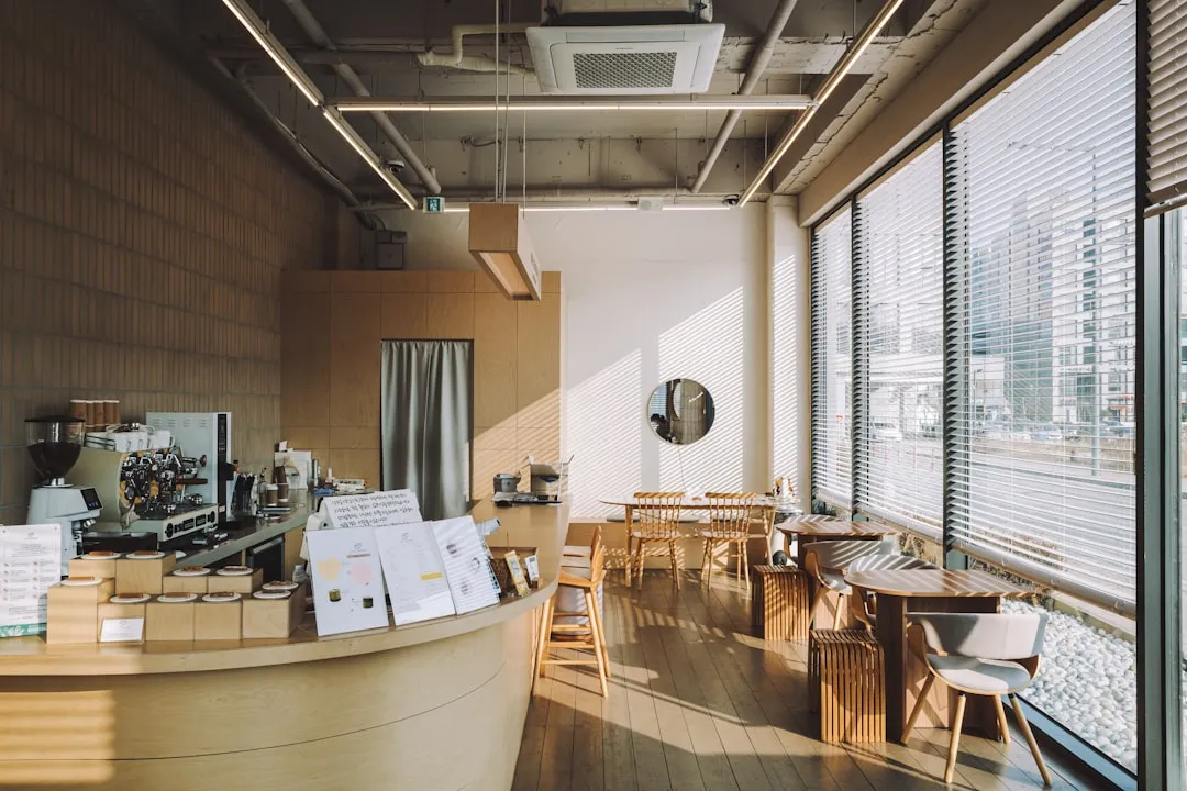 Cafe interior in Korea for cash or card in Korea guide