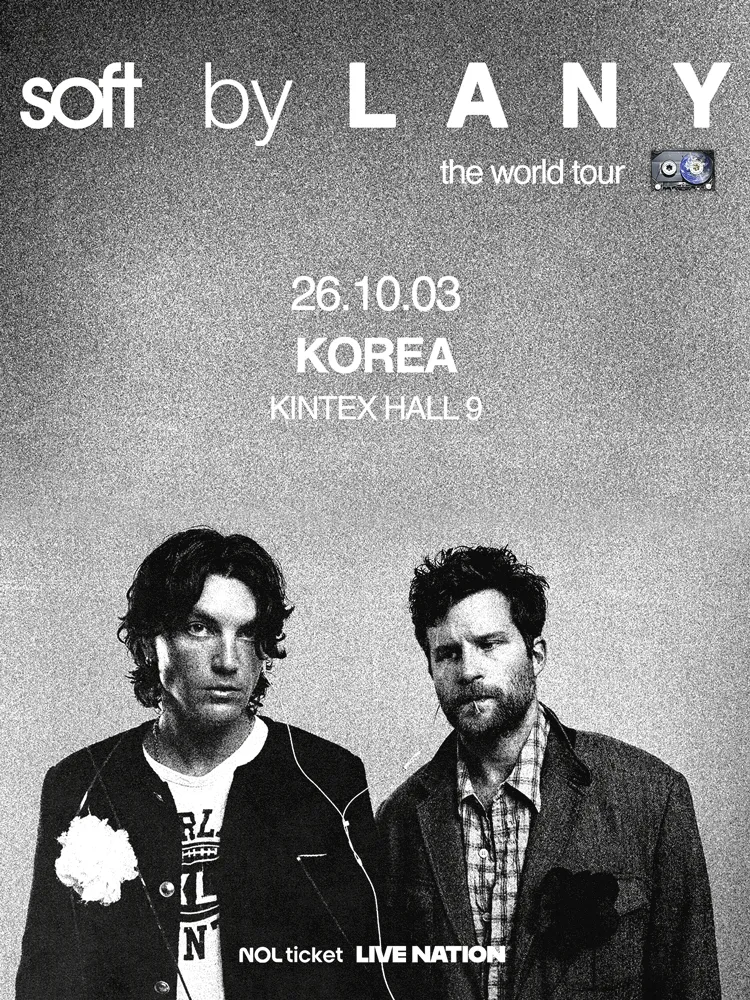 LANY soft world tour Korea concert poster for global artists in Korea 2026