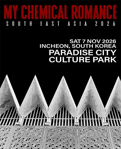 My Chemical Romance Korea concert poster at Paradise City Incheon