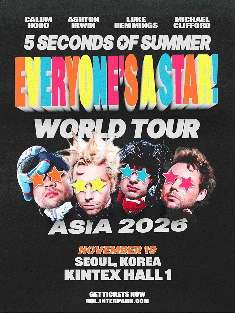 5 Seconds of Summer Korea concert poster at KINTEX