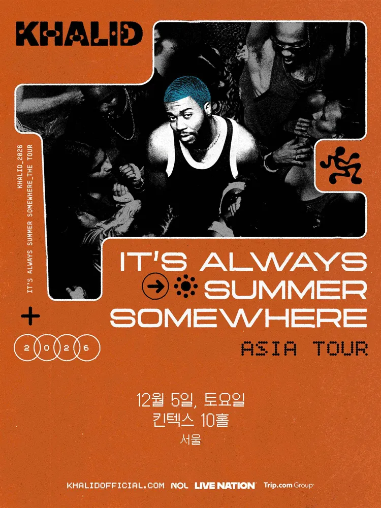 Khalid Korea concert poster at KINTEX in Goyang