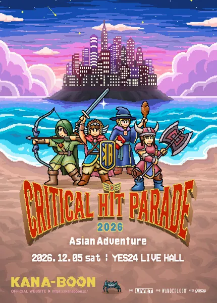 KANA-BOON Critical Hit Parade Asian Adventure Korea concert poster