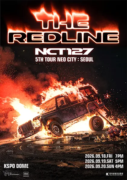 Official poster for NCT 127 NEO CITY THE REDLINE Seoul concert in K-Pop Concerts in Korea September 2026