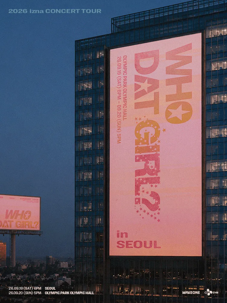 Official poster for izna WHO DAT GIRL Seoul concert in K-Pop Concerts in Korea September 2026