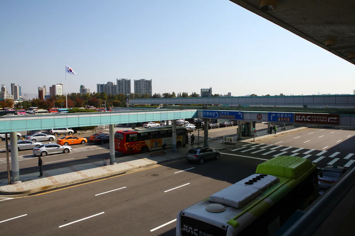 Gimpo Airport terminal building for transfer planning