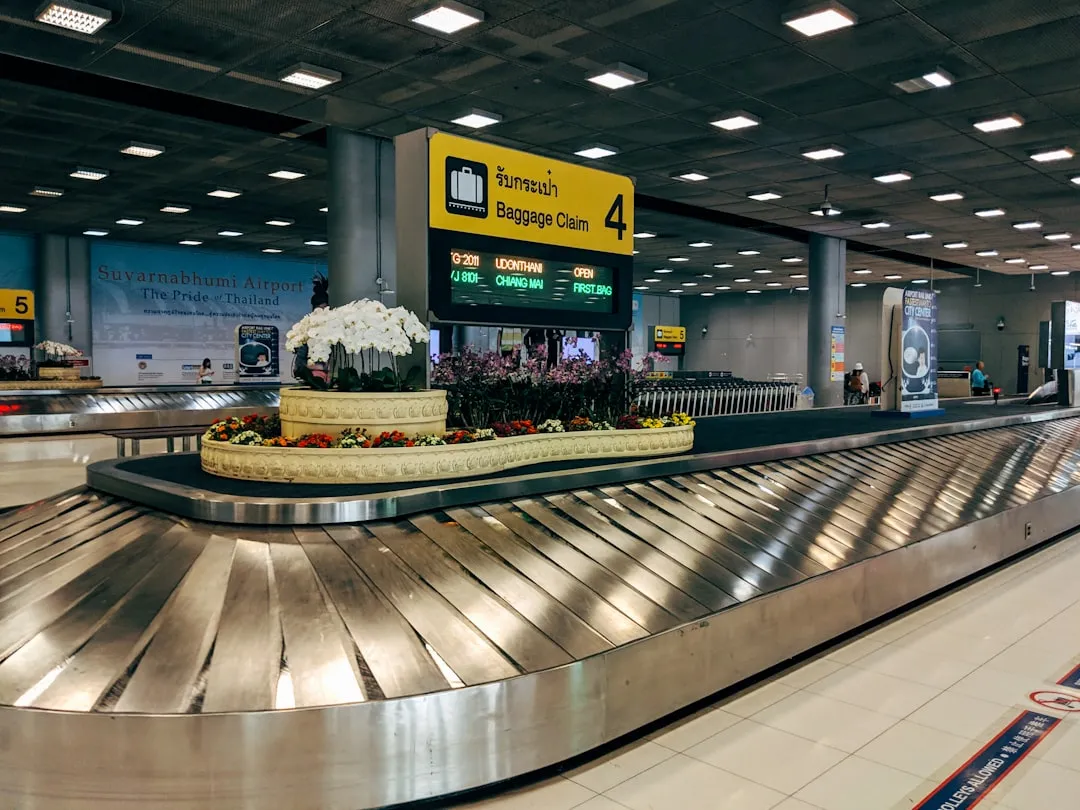 Airport baggage claim carousel for Korea customs declaration guide