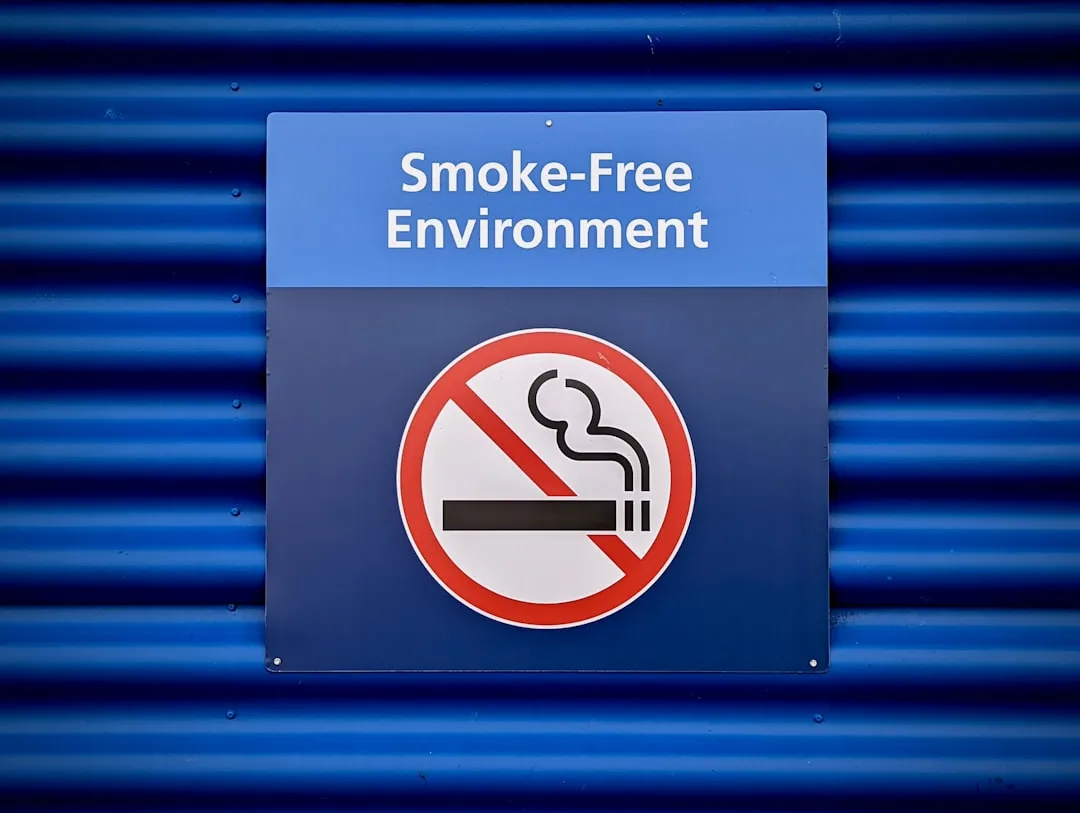 No smoking sign in a park for Korea smoking areas guide
