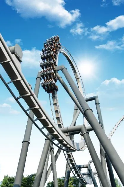 Amusement ride at Gyeongju World in the Bomun-ro area