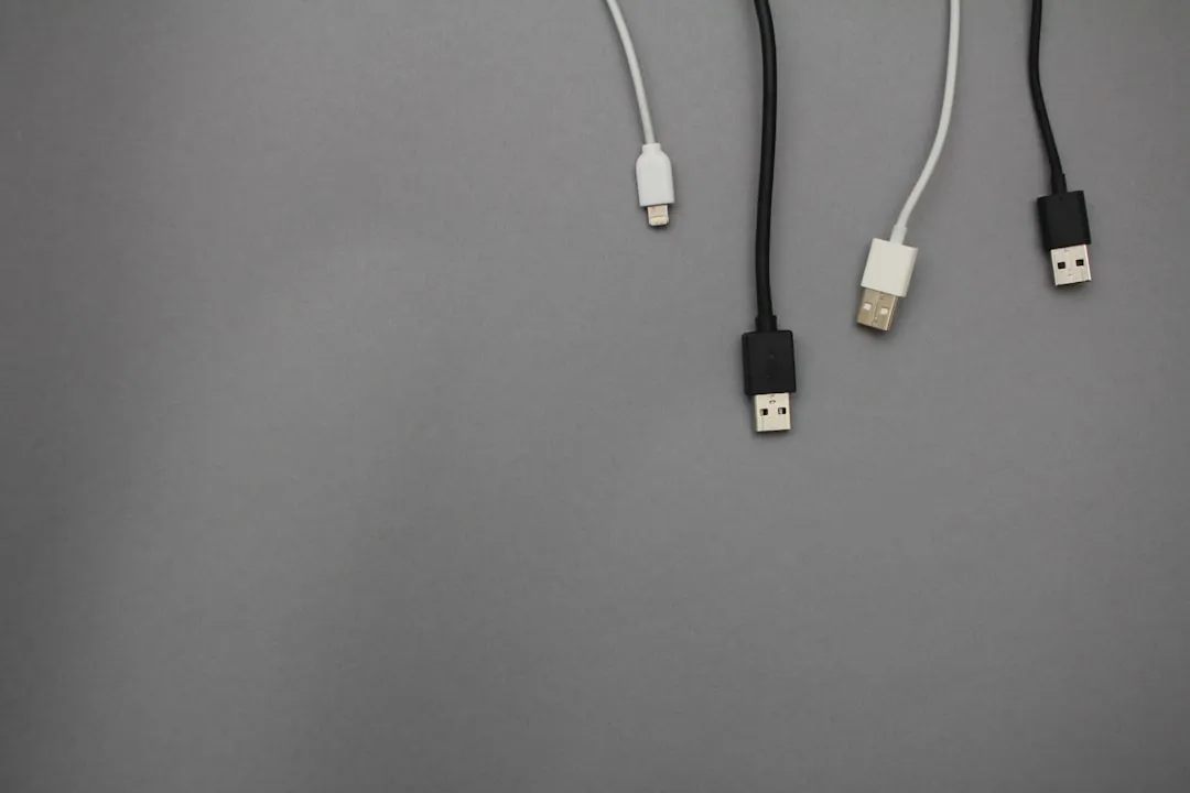 Different charging cables for Korea travel adapter packing checklist