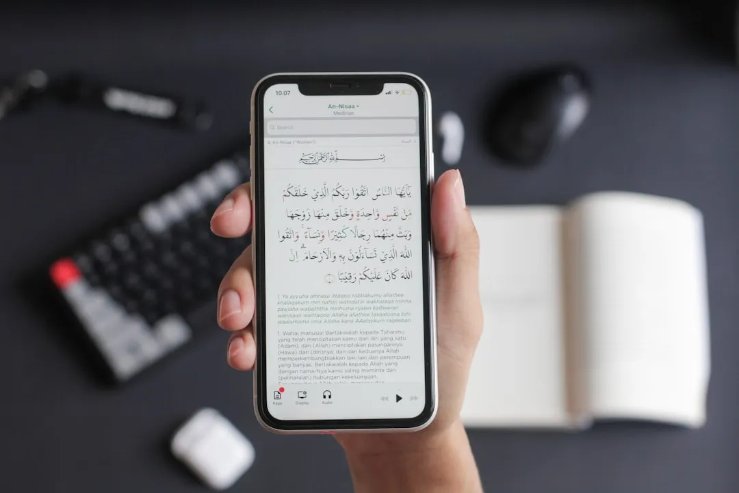 Smartphone used for translation at a pharmacy in Korea