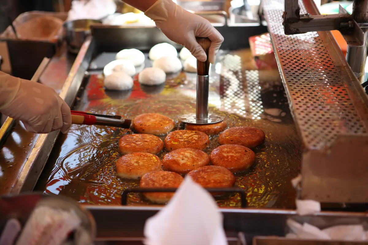 Ssiat hotteok seed-filled Korean pancake from Busan
