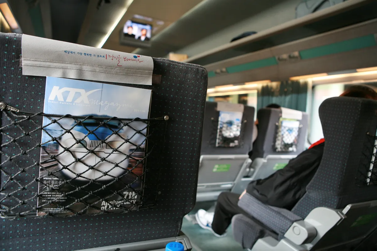 KTX high-speed train front view for KTX train guide