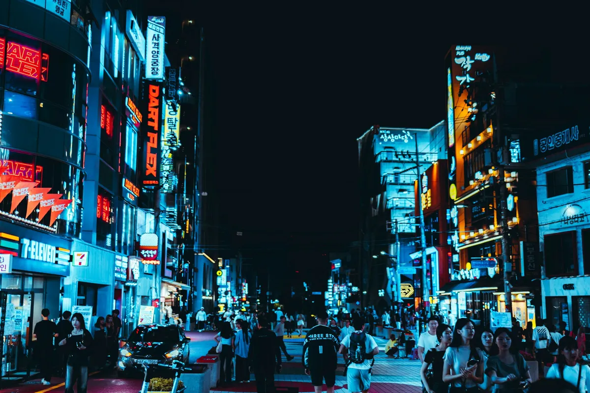 Hongdae street in Mapo-gu for most visited places in Korea