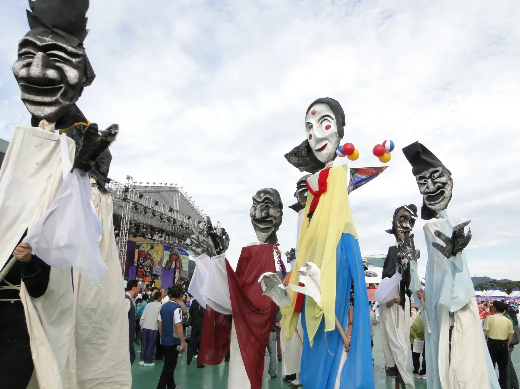 Masked performers at Andong Maskdance Festival in Korea 2026