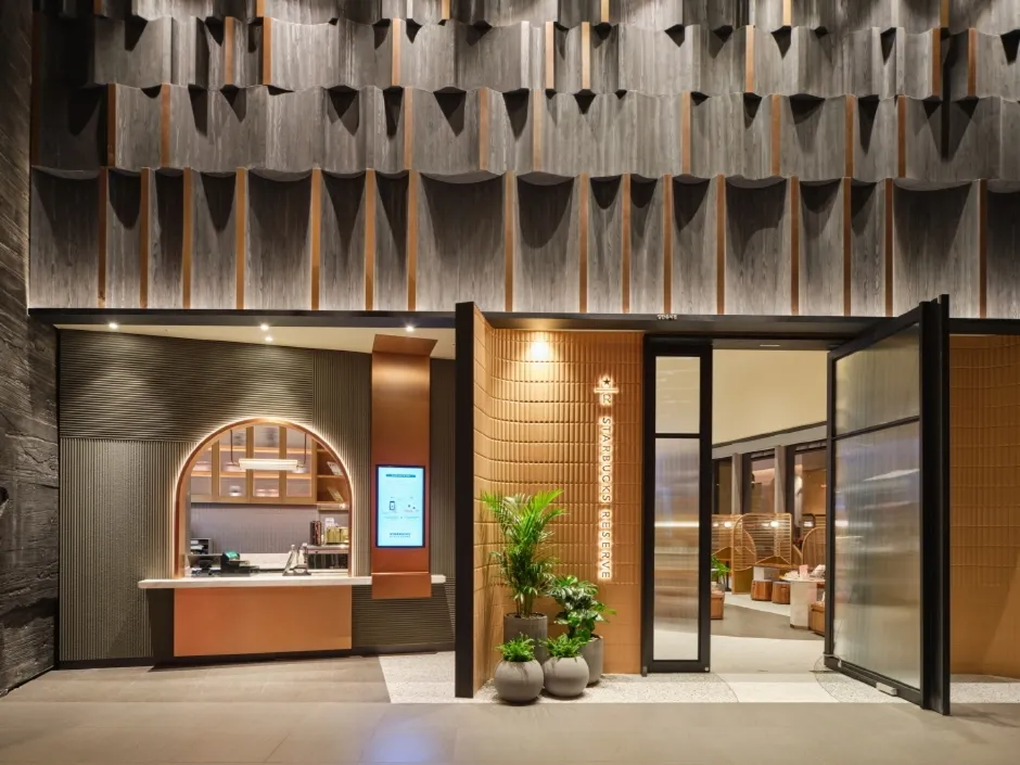 Starbucks Byuldabang interior on Toegye-ro near Myeongdong restaurants