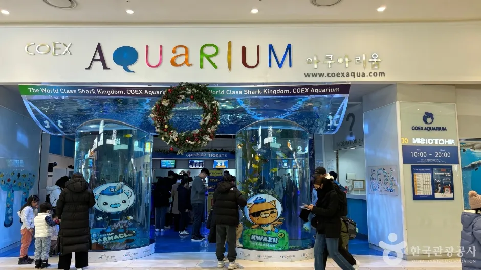 Aquarium tank at COEX Aquarium in Gangnam for indoor Seoul travel