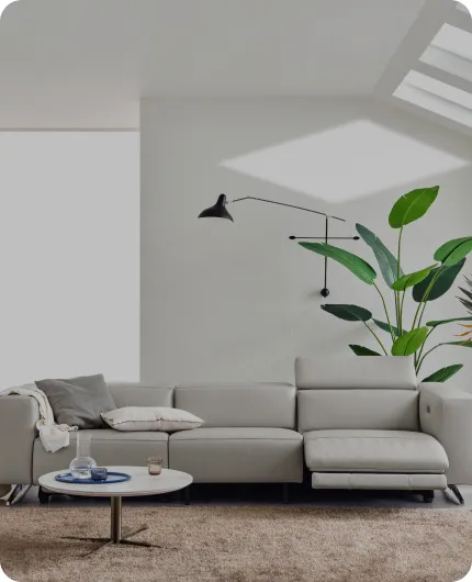 Living room furniture display at Hanssem Home in Starfield Suwon