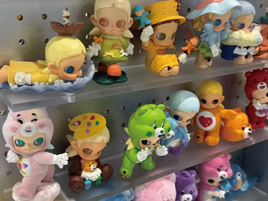 Art toy display shelf inside The Hyundai Seoul B2 shopping area