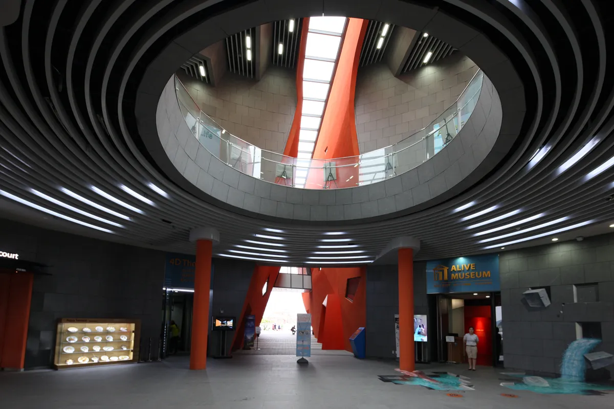 Circular interior hall in a pavilion at the 2012 Yeosu World Expo site